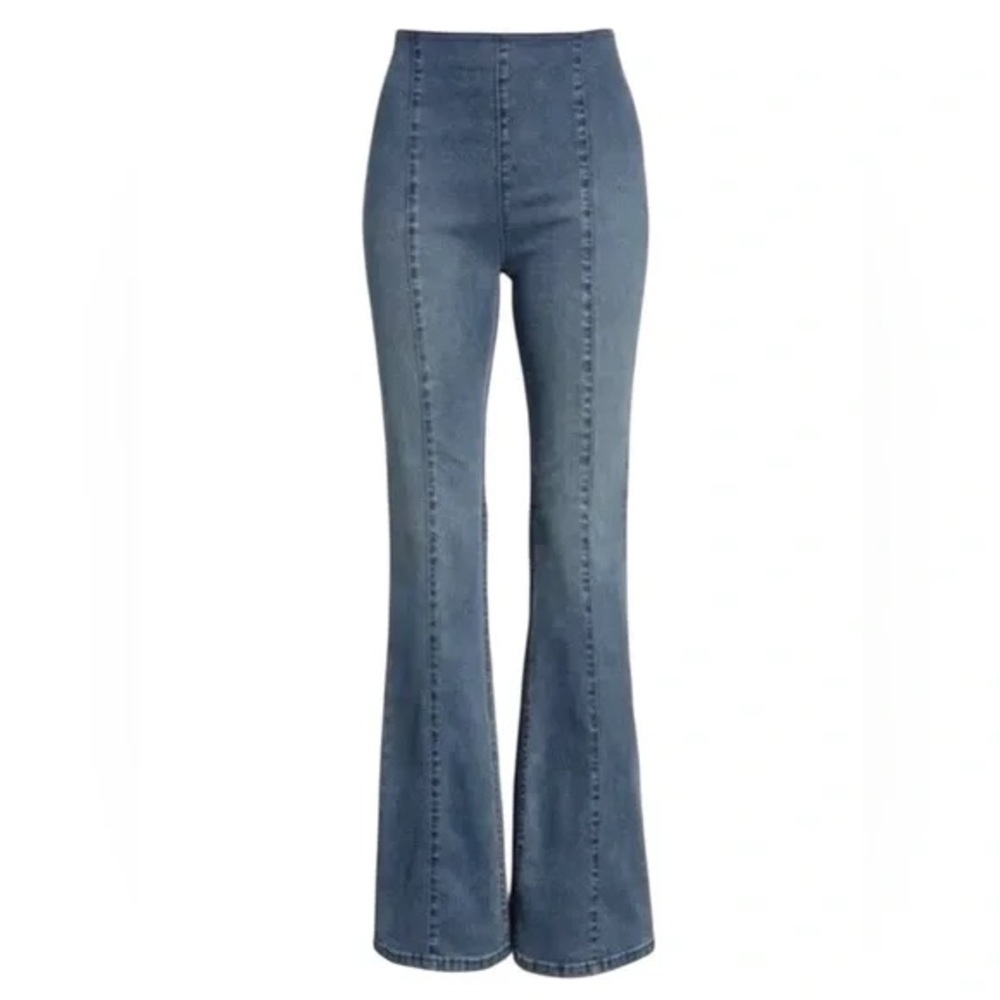 Free People/We the Free High Rise Pull On Flare Jeans